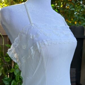 White lace vintage slip dress with a touch of whimsy